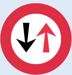 Vorrang des Gegenverkehrs, Verkehrszeichen